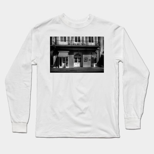 411 Royal Street In Black and White Long Sleeve T-Shirt by MountainTravel